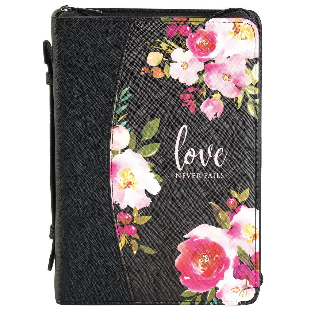 Love Never Fails Bible Cover - Large