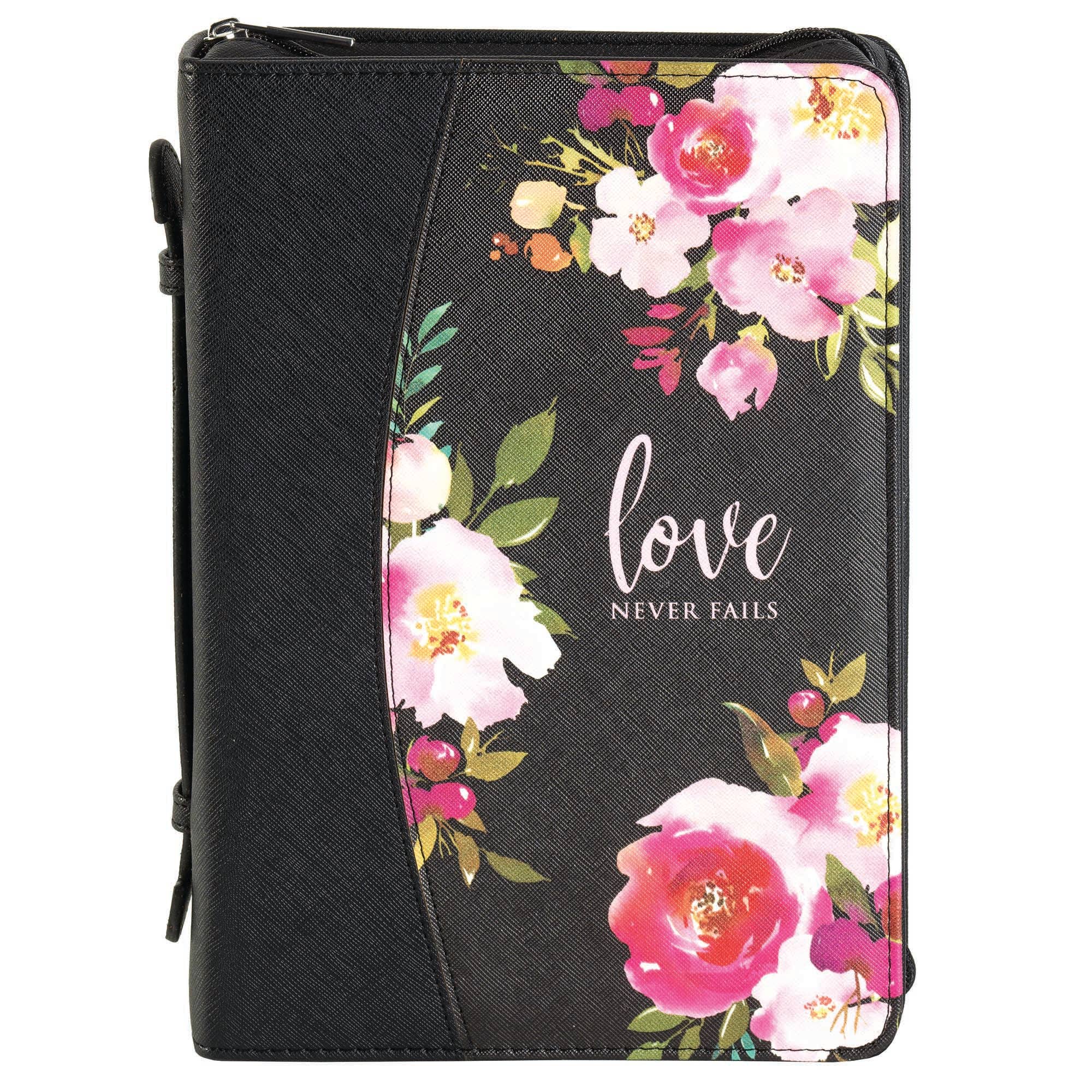 Love Never Fails Bible Cover - Large