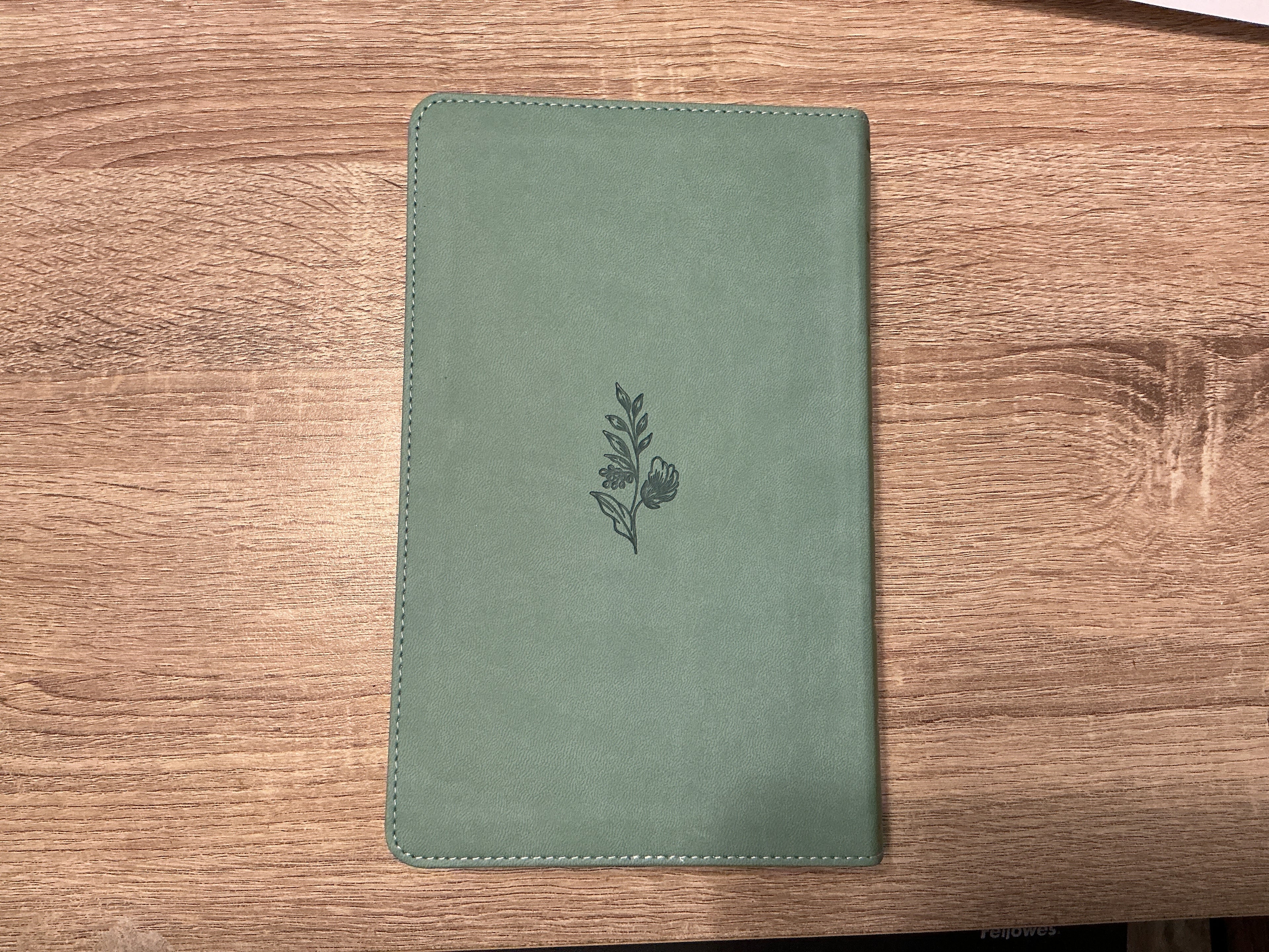 Teal Floral Giant Print Thumb Indexed Bible