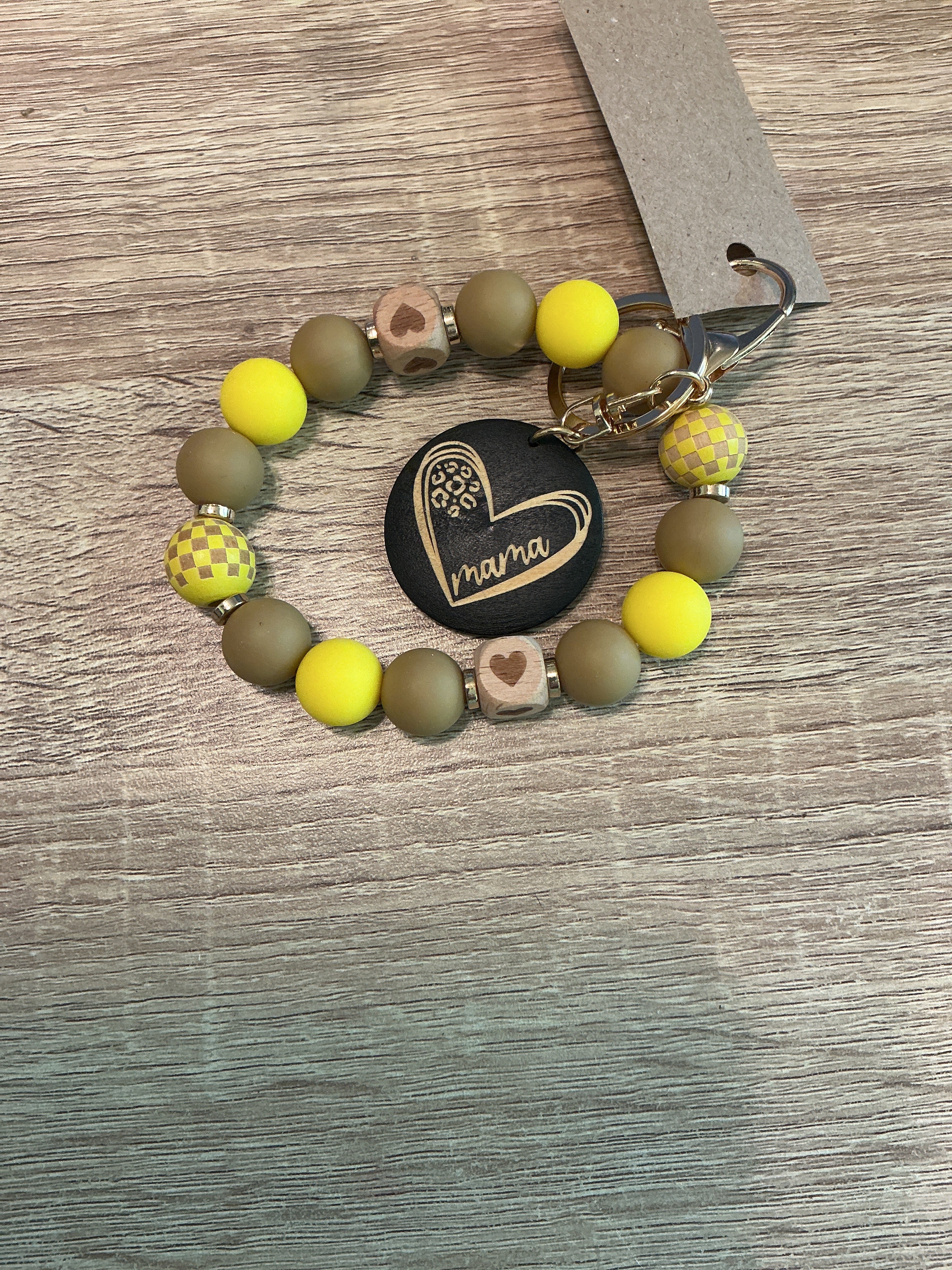 Mama Beaded Keychain