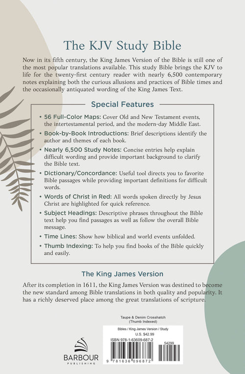 Atlas Edition Study Bible: Taupe & Denim
