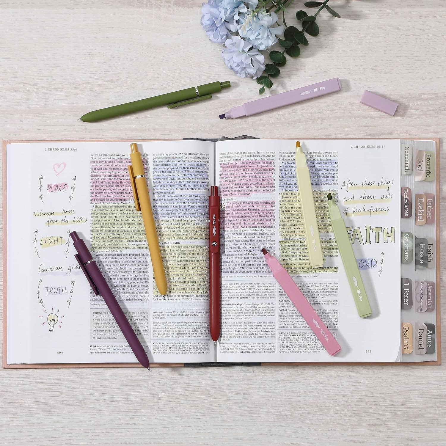 No Bleed Aesthetic Highlighters & Gel Pens