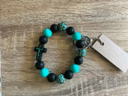 Jesus Cross Beaded Keychain