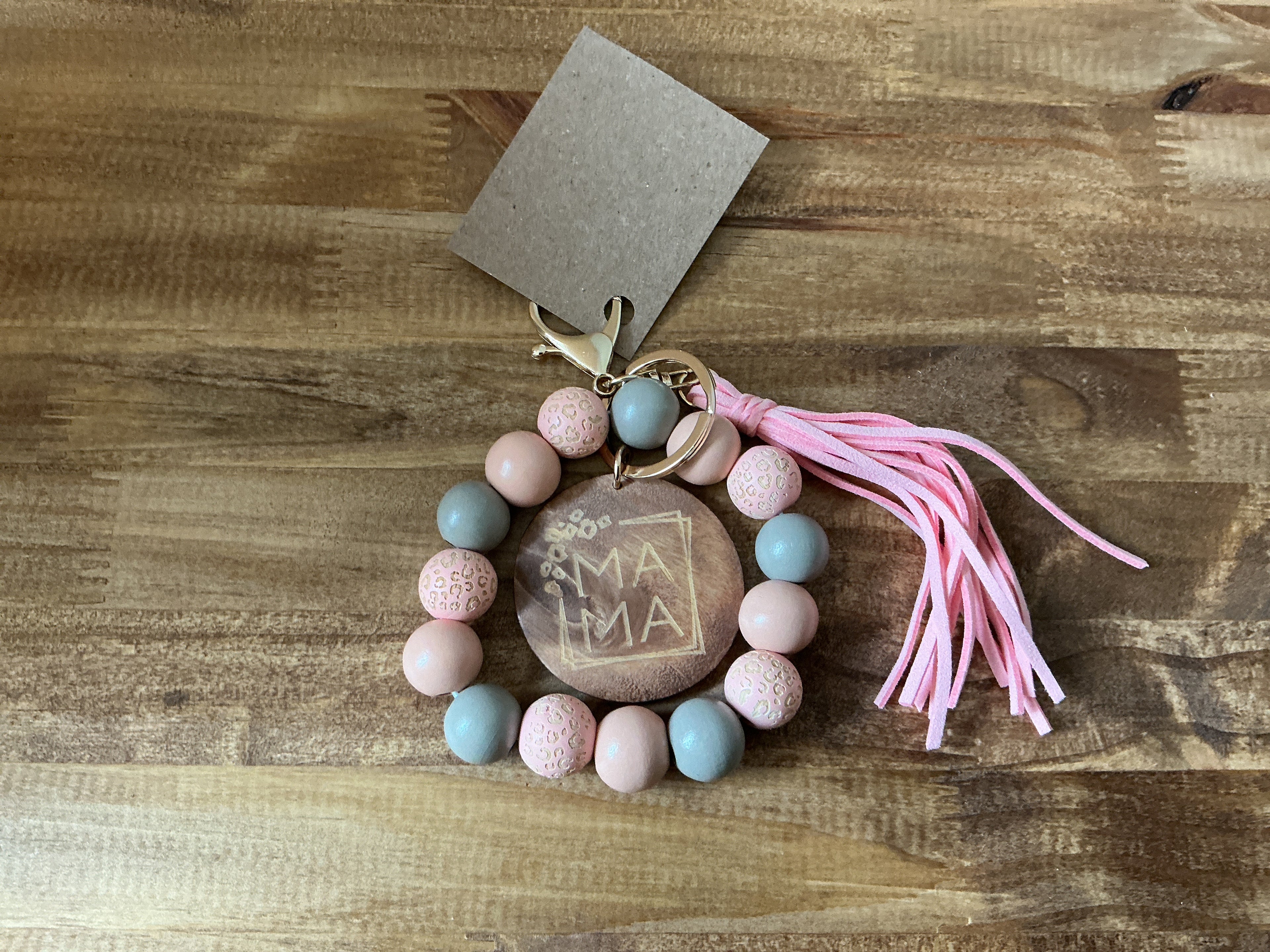 Mama Beaded Keychain