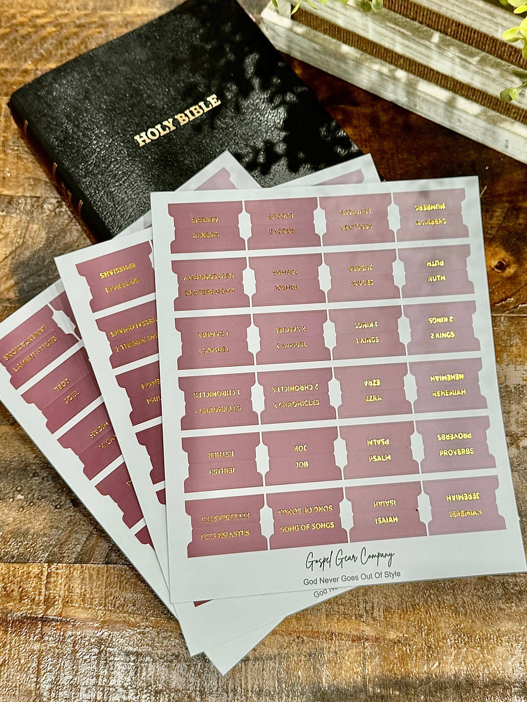 Dusty Rose Bible Tabs
