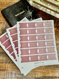 Dusty Rose Bible Tabs