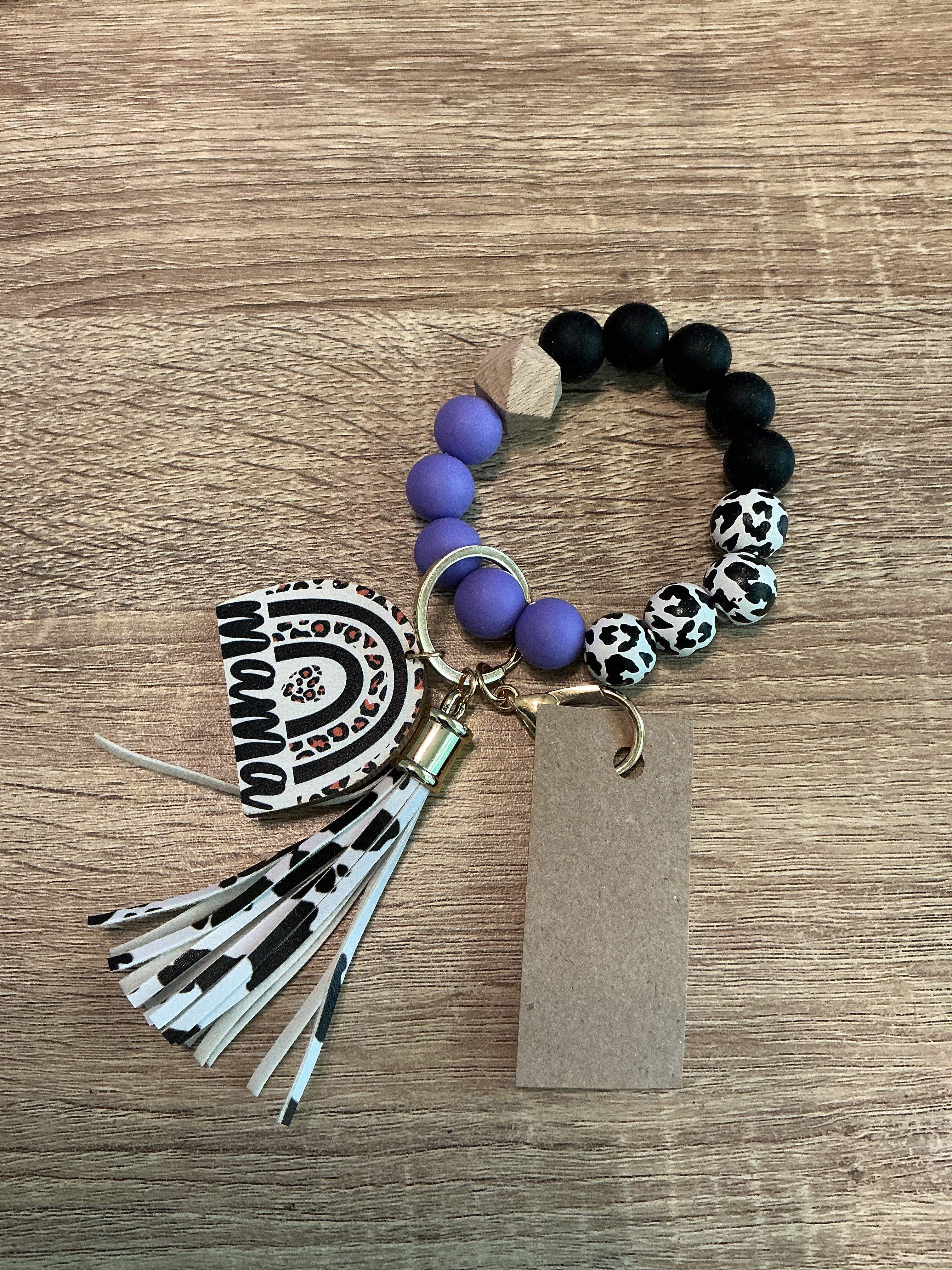 Mama Beaded Keychain