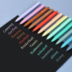 Retractable Gel Pens, 12 Pack, Assorted Colors, Fast Dry,