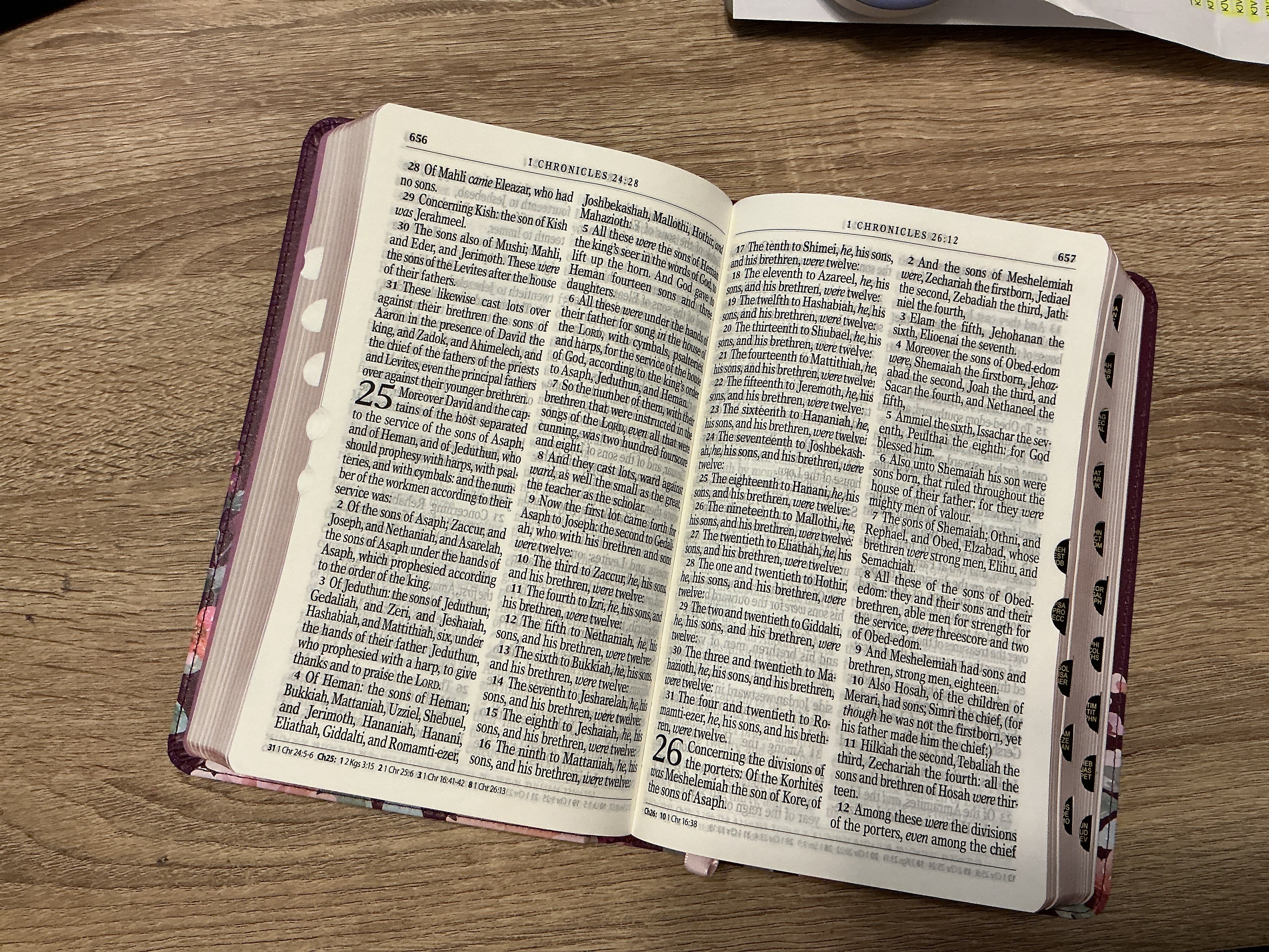 Grape Floral Giant Print KJV Bible
