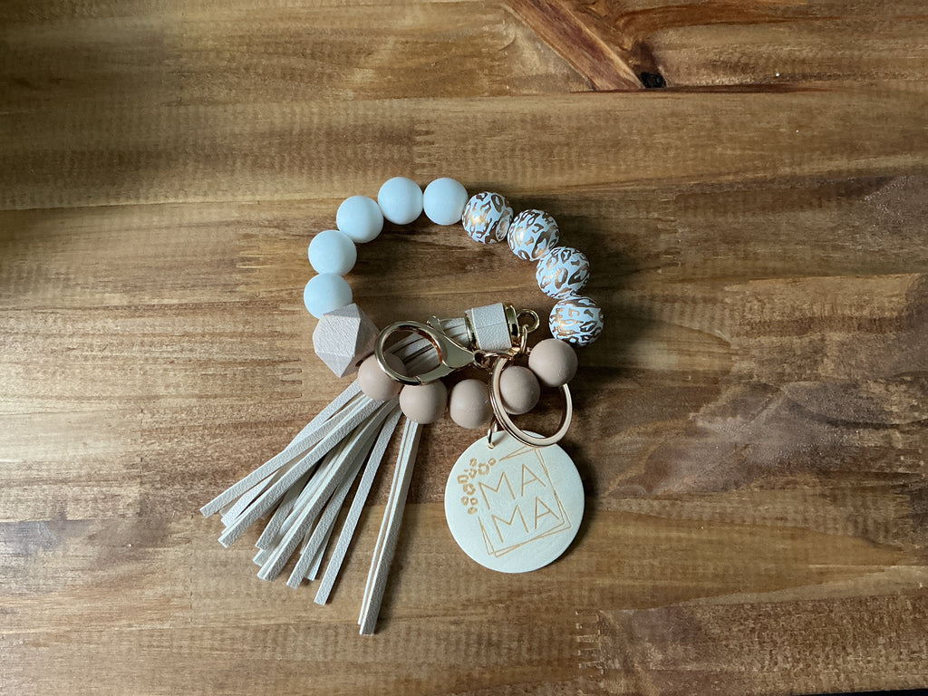 Mama Beaded Keychain