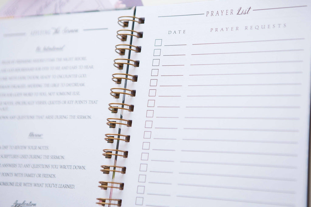 Purple/Peach Sermon Notes Journal