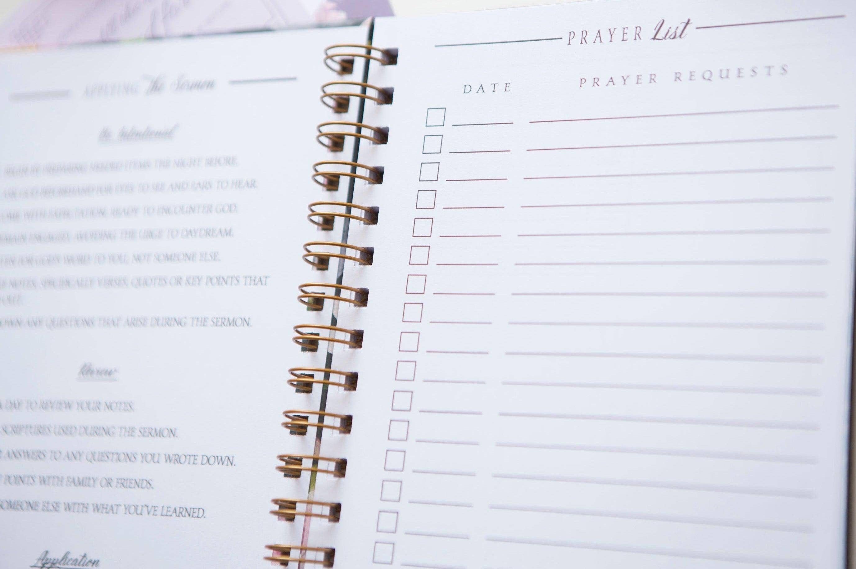 Purple/Peach Sermon Notes Journal