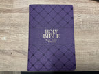 Purple Leather Super Giant Print KJV Bible