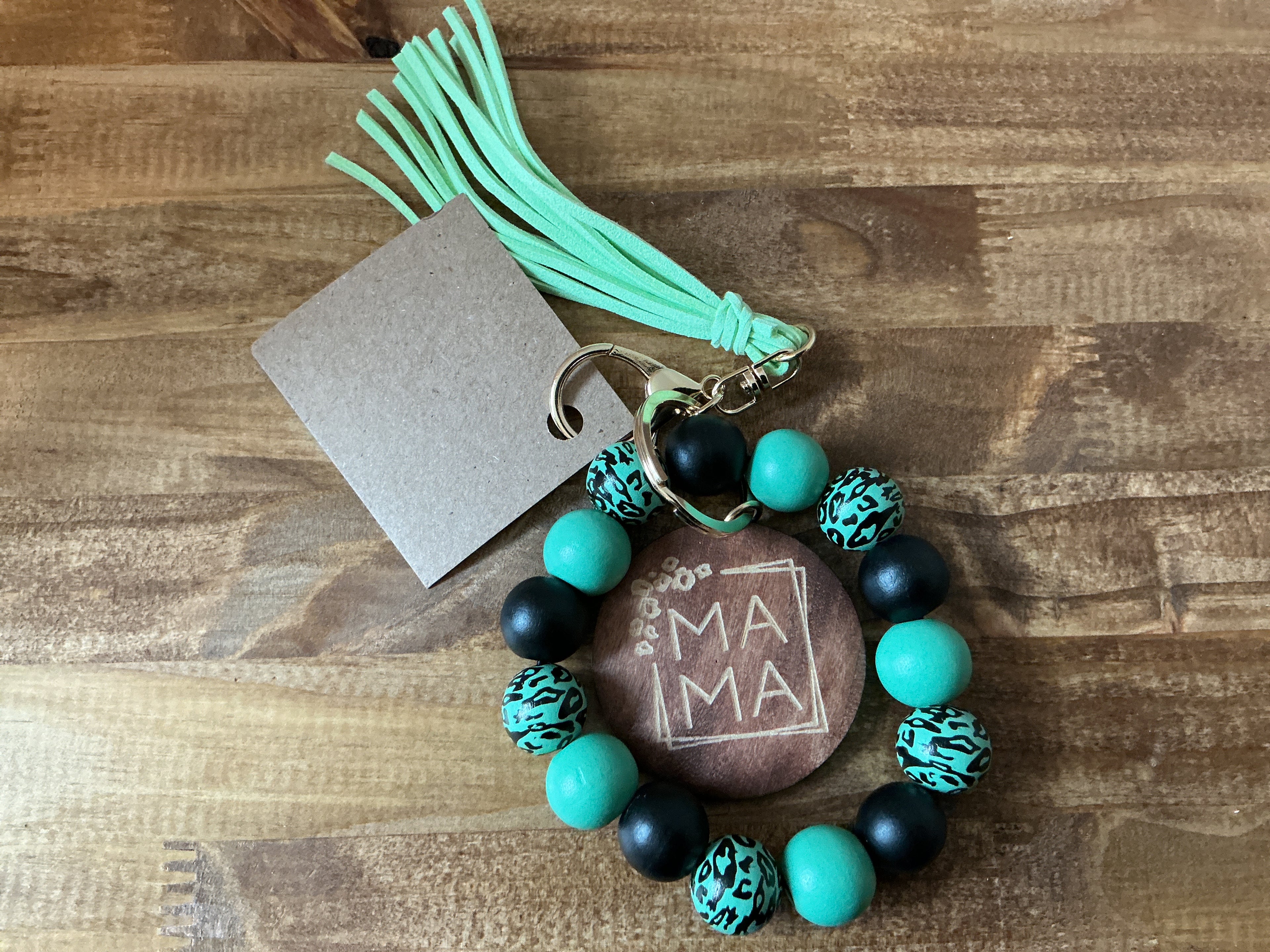 Mama Beaded Keychain