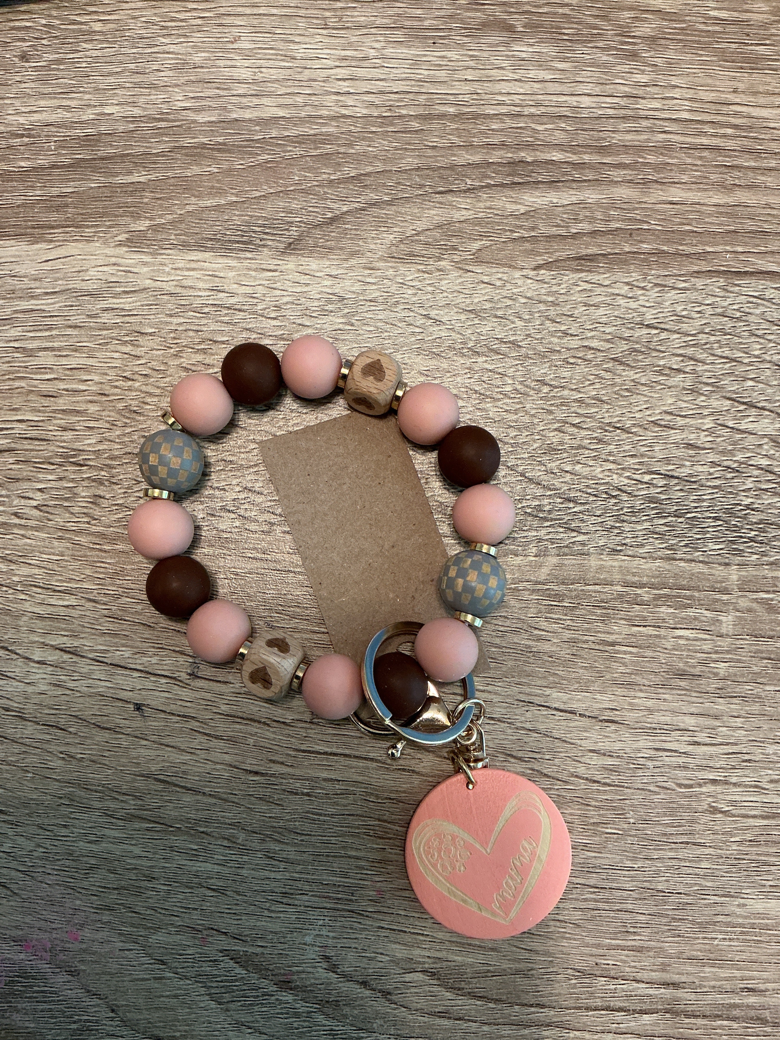 Mama Beaded Keychain