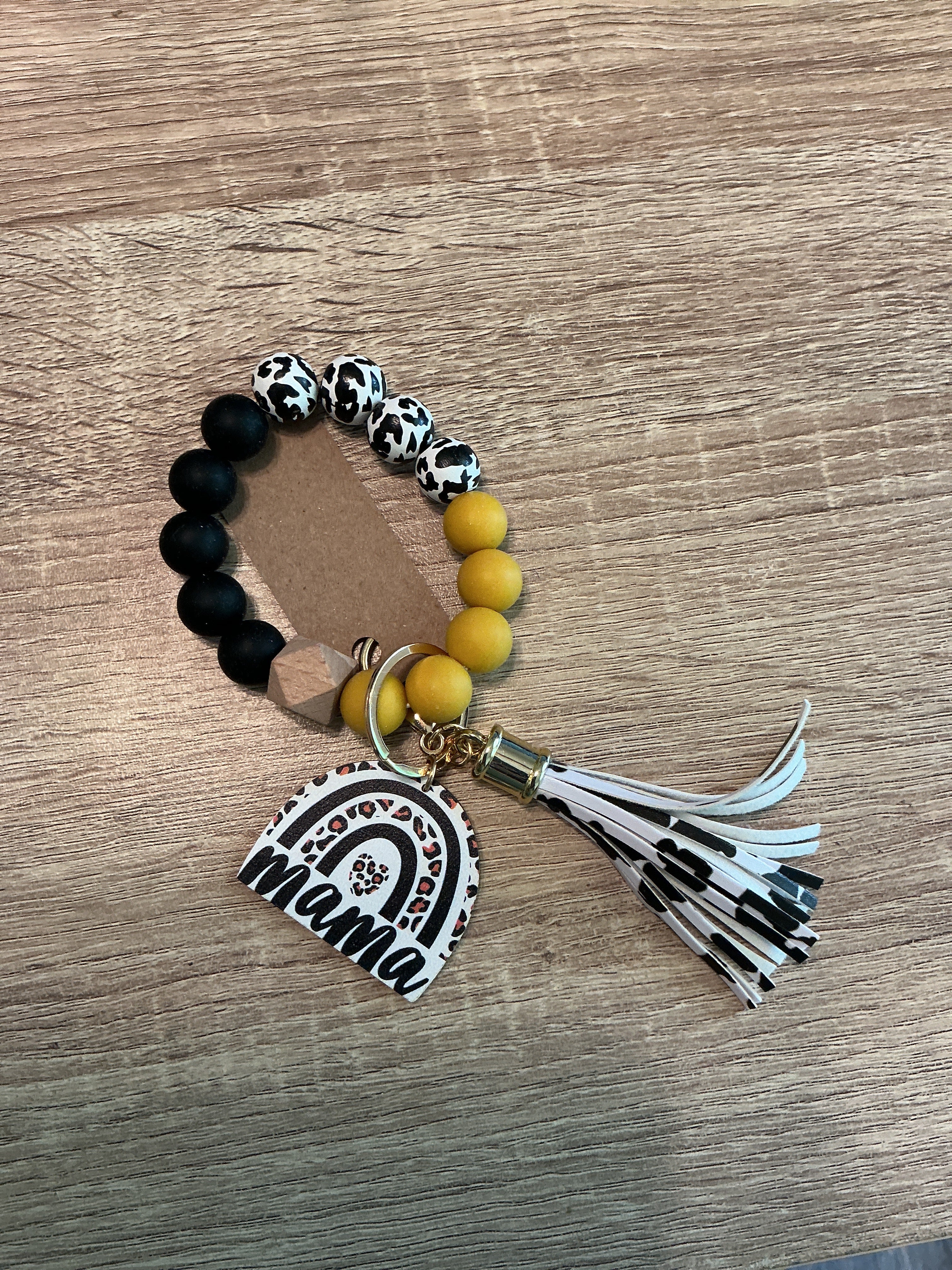 Mama Beaded Keychain