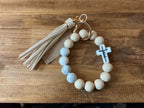 Jesus Cross Beaded Keychain