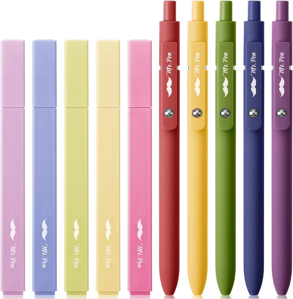 No Bleed Aesthetic Highlighters & Gel Pens