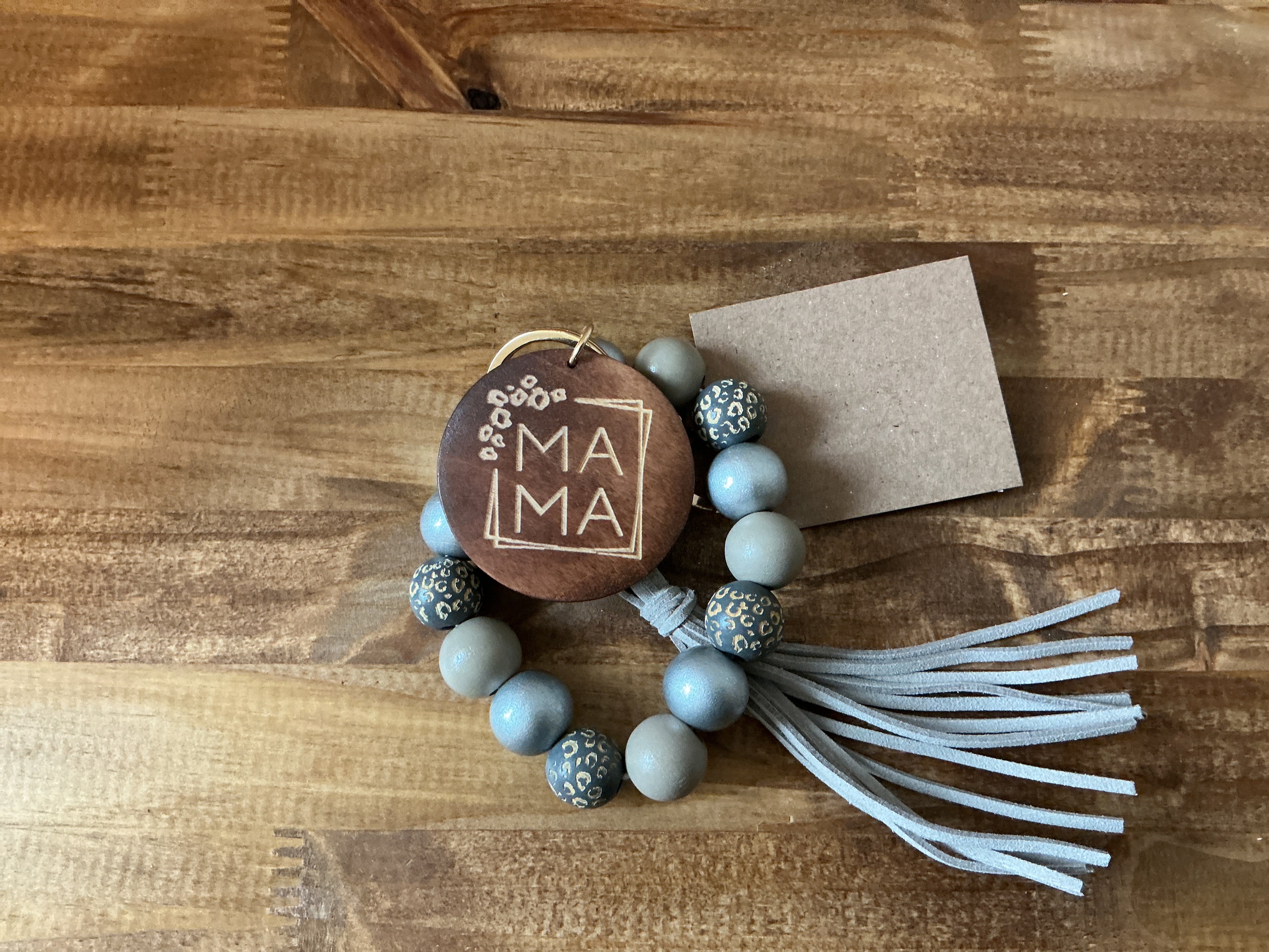 Mama Beaded Keychain