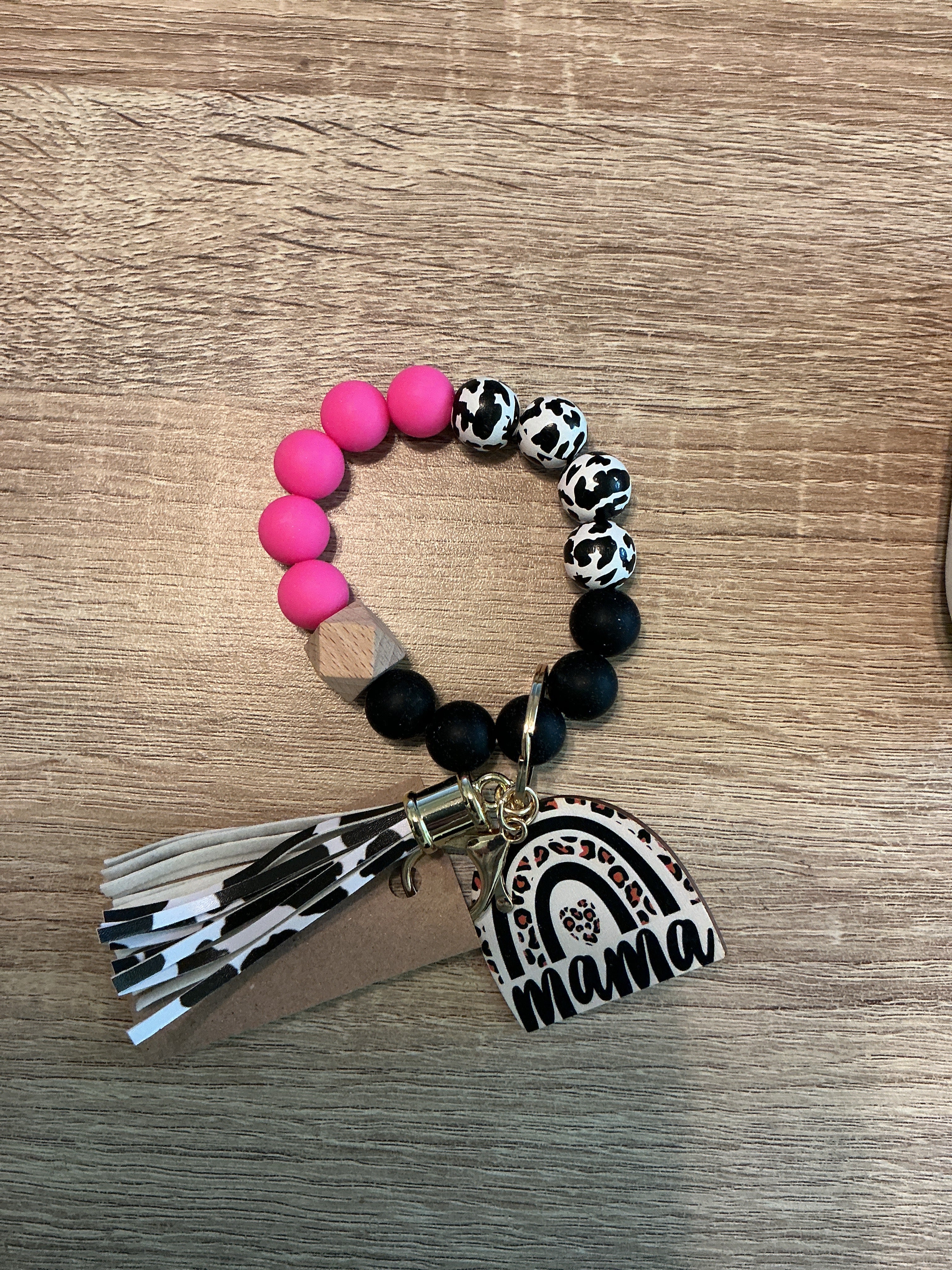 Mama Beaded Keychain