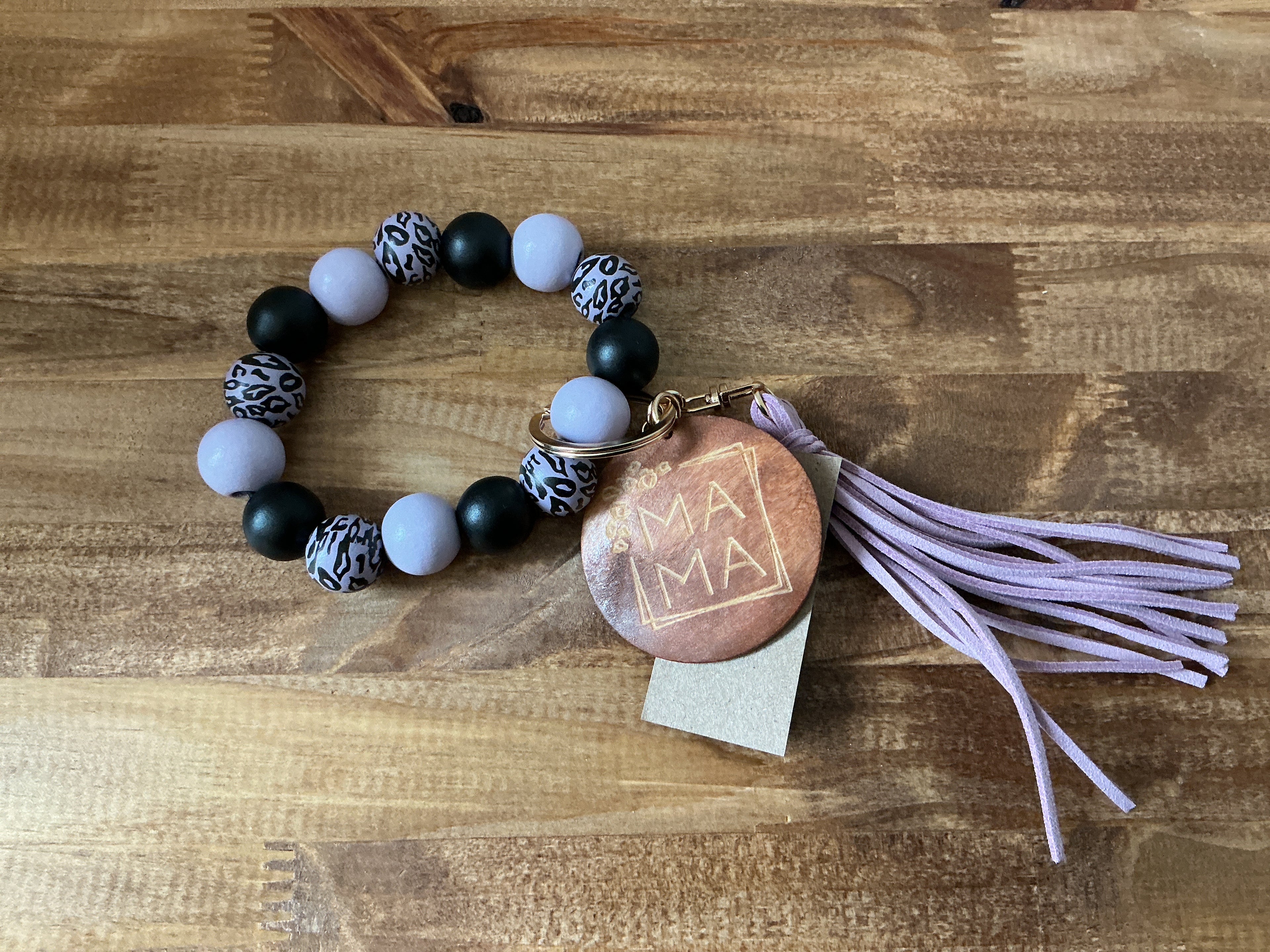 Mama Beaded Keychain