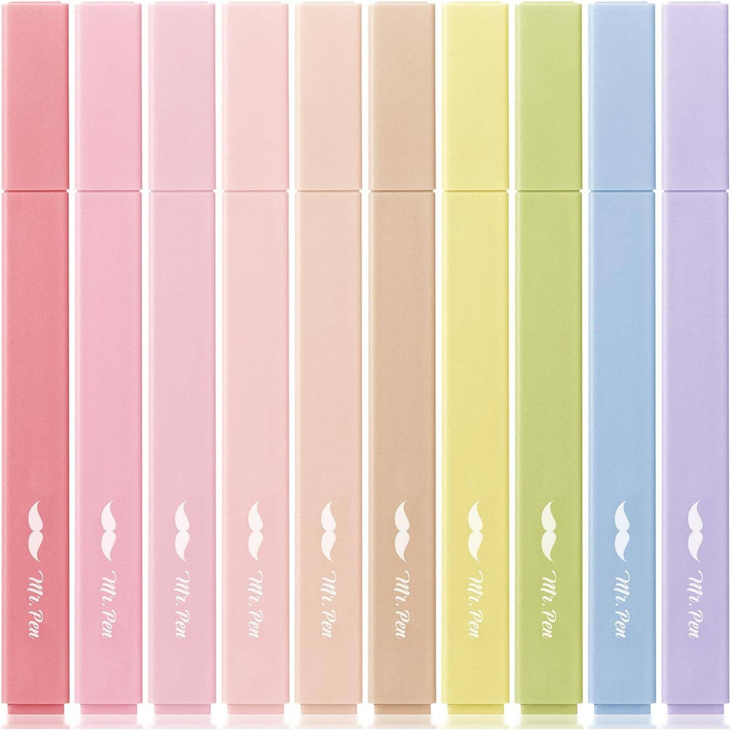 Aesthetic Highlighters 10 Pack No Bleed