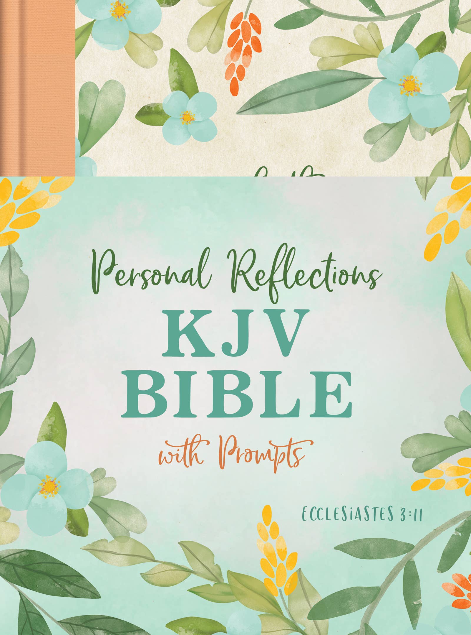 Peach Floral Personal Reflections Bible