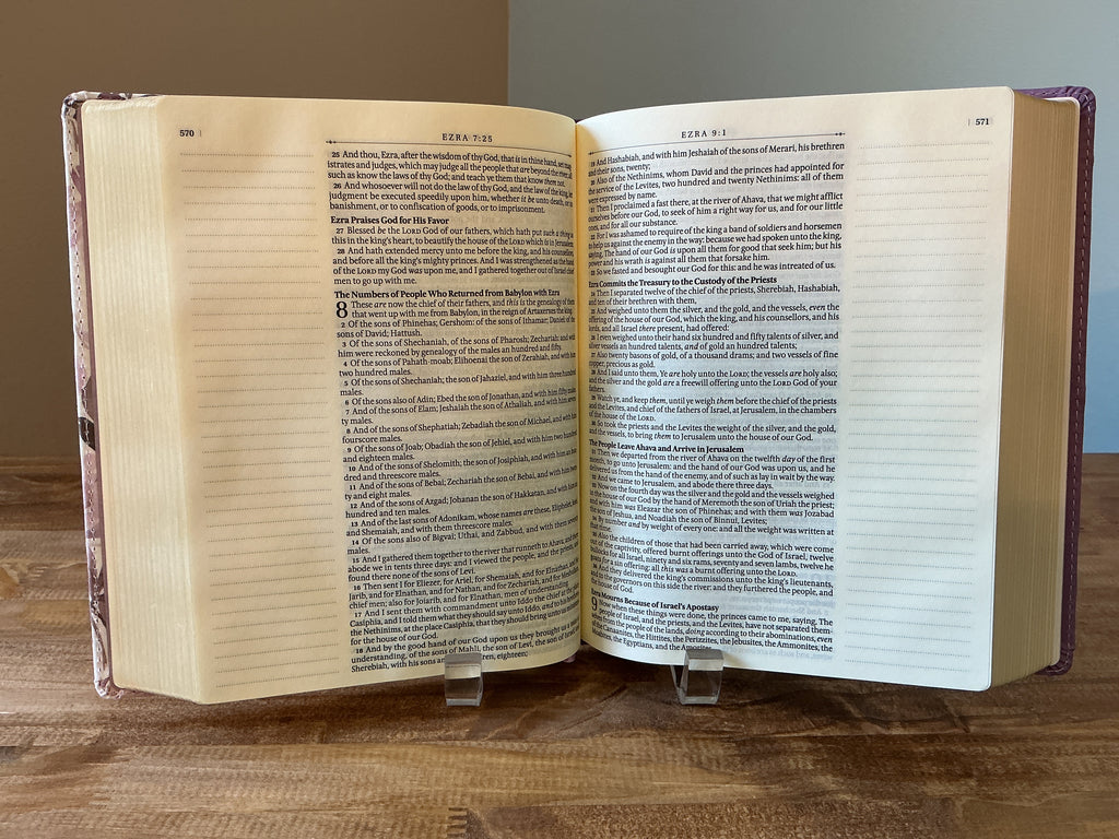 Purple Floral Note Taking Bible