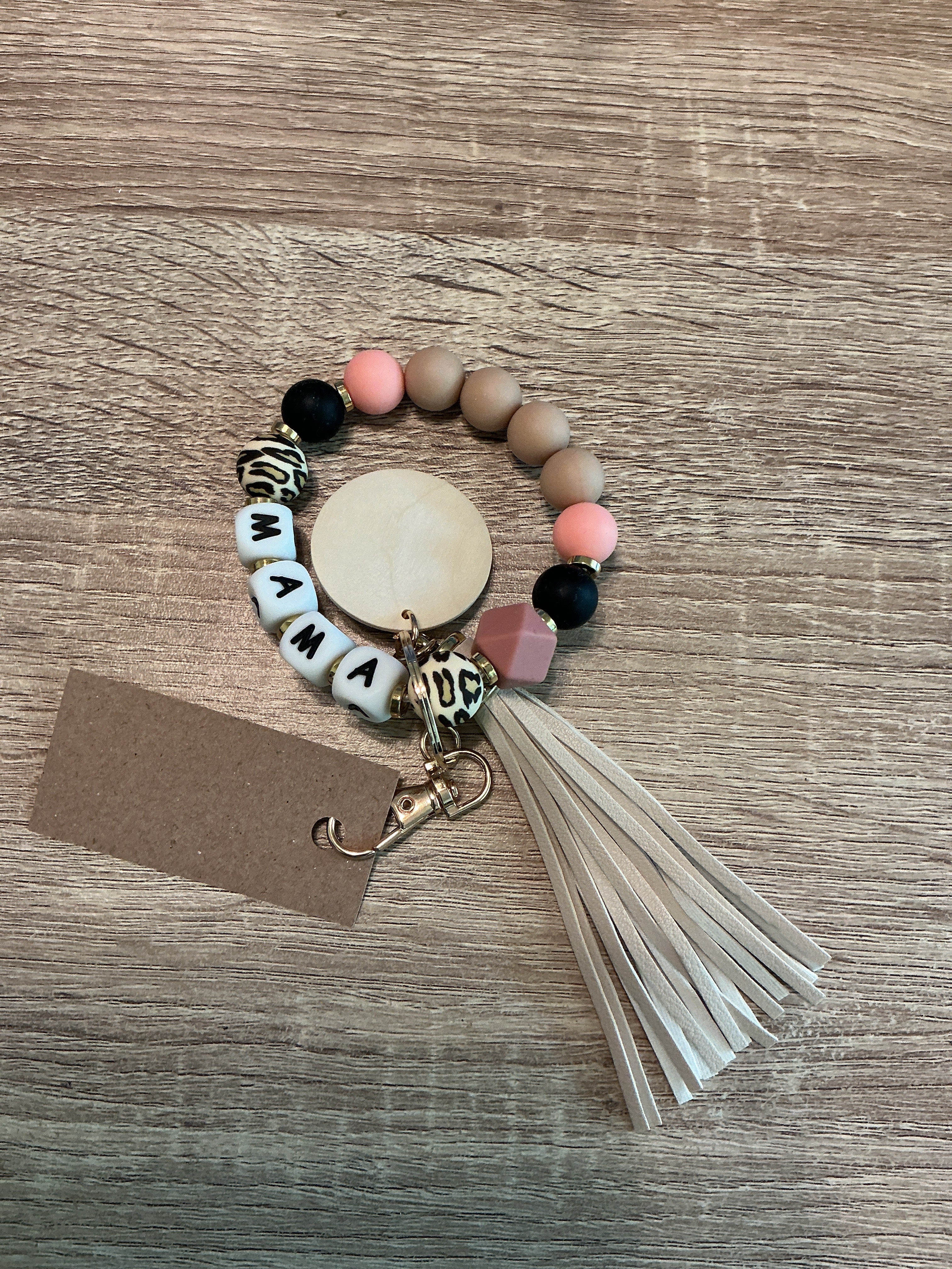 Mama Beaded Keychain