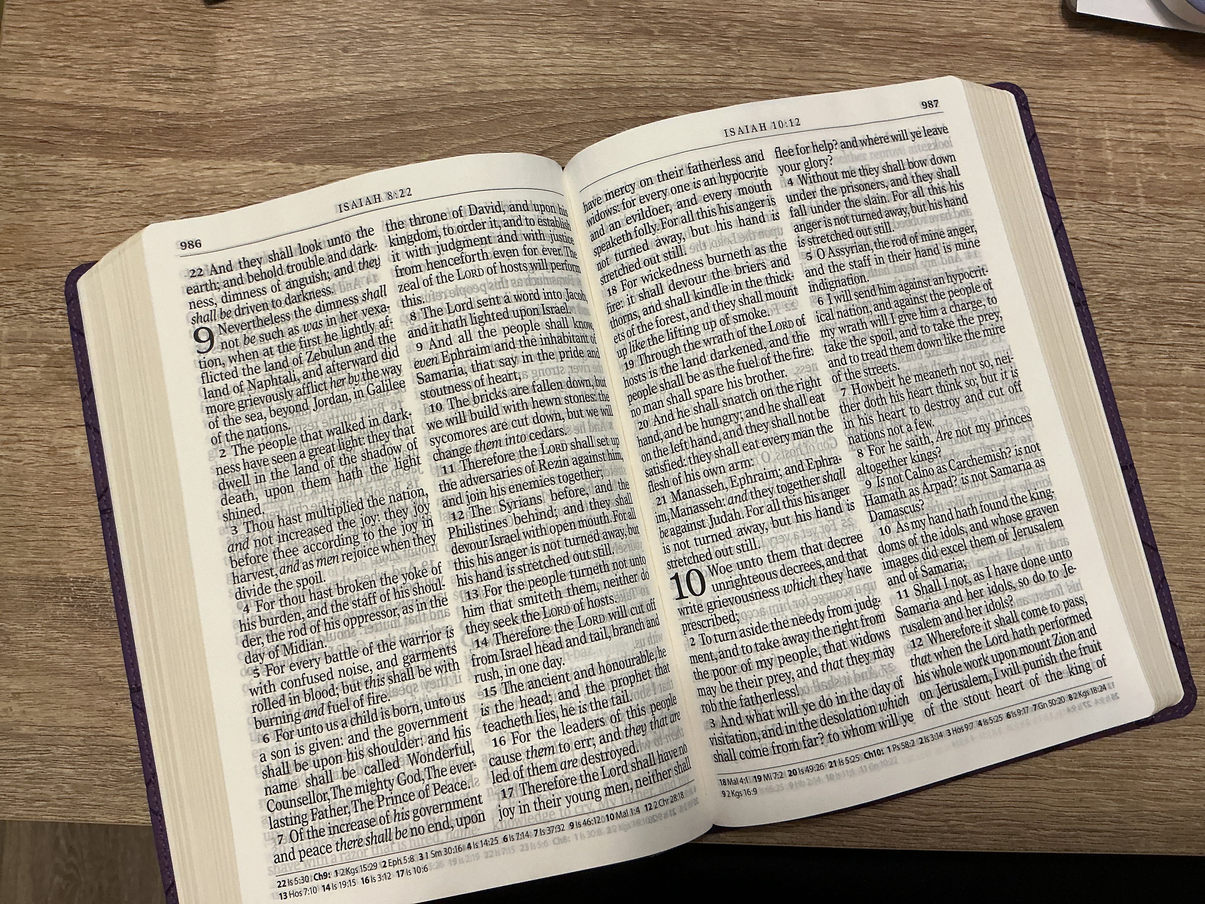 Purple Leather Super Giant Print KJV Bible