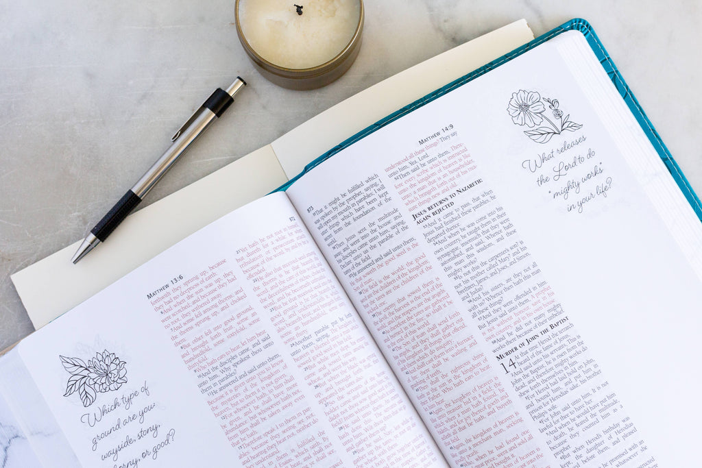 Teal/Tan Personal Reflections Bible