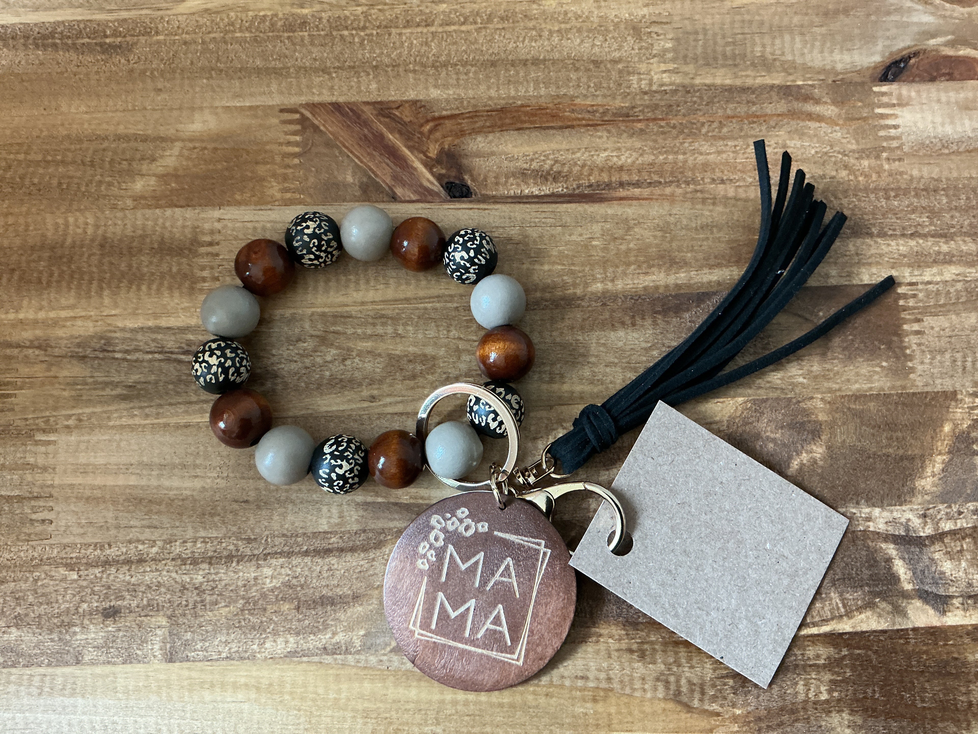 Mama Beaded Keychain