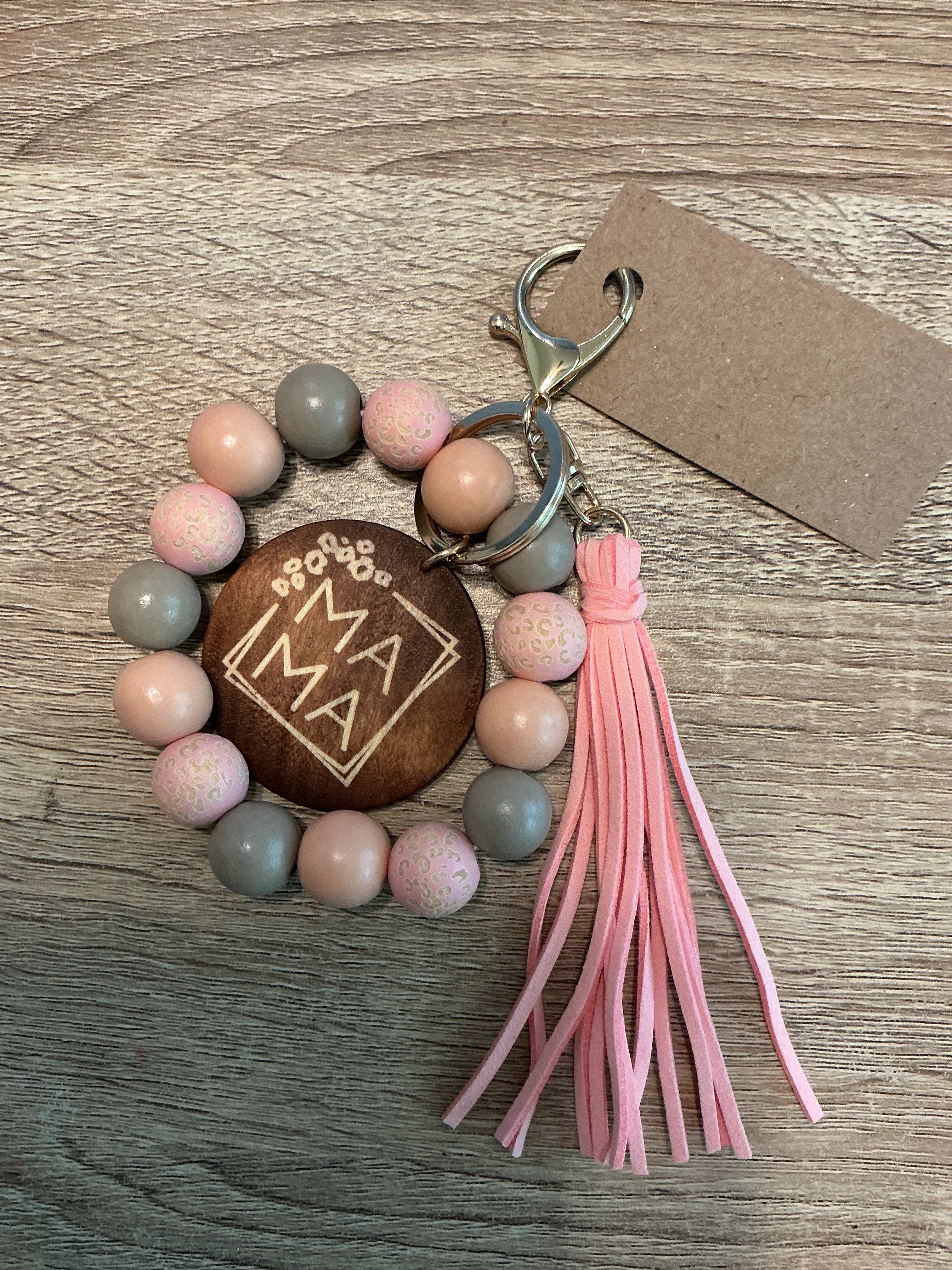Mama Beaded Keychain