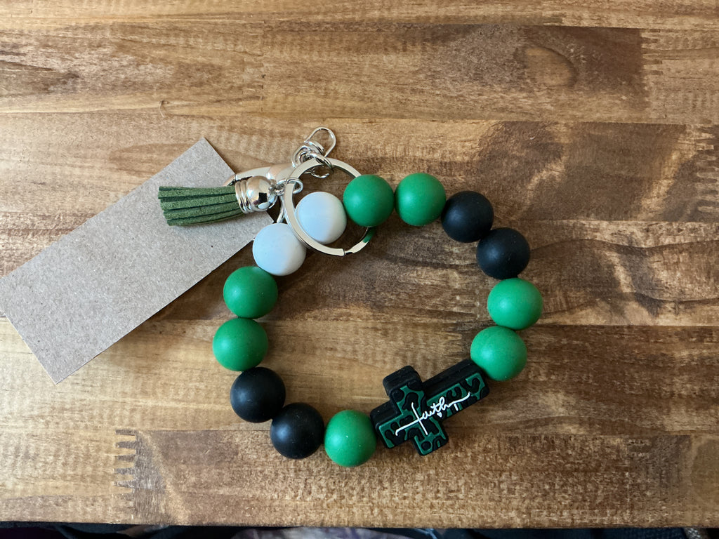 Faith Beaded Keychain