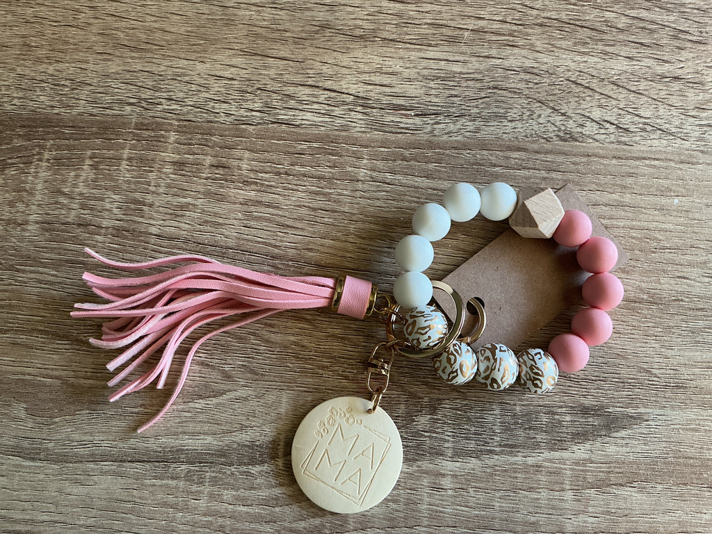 Mama Beaded Keychain