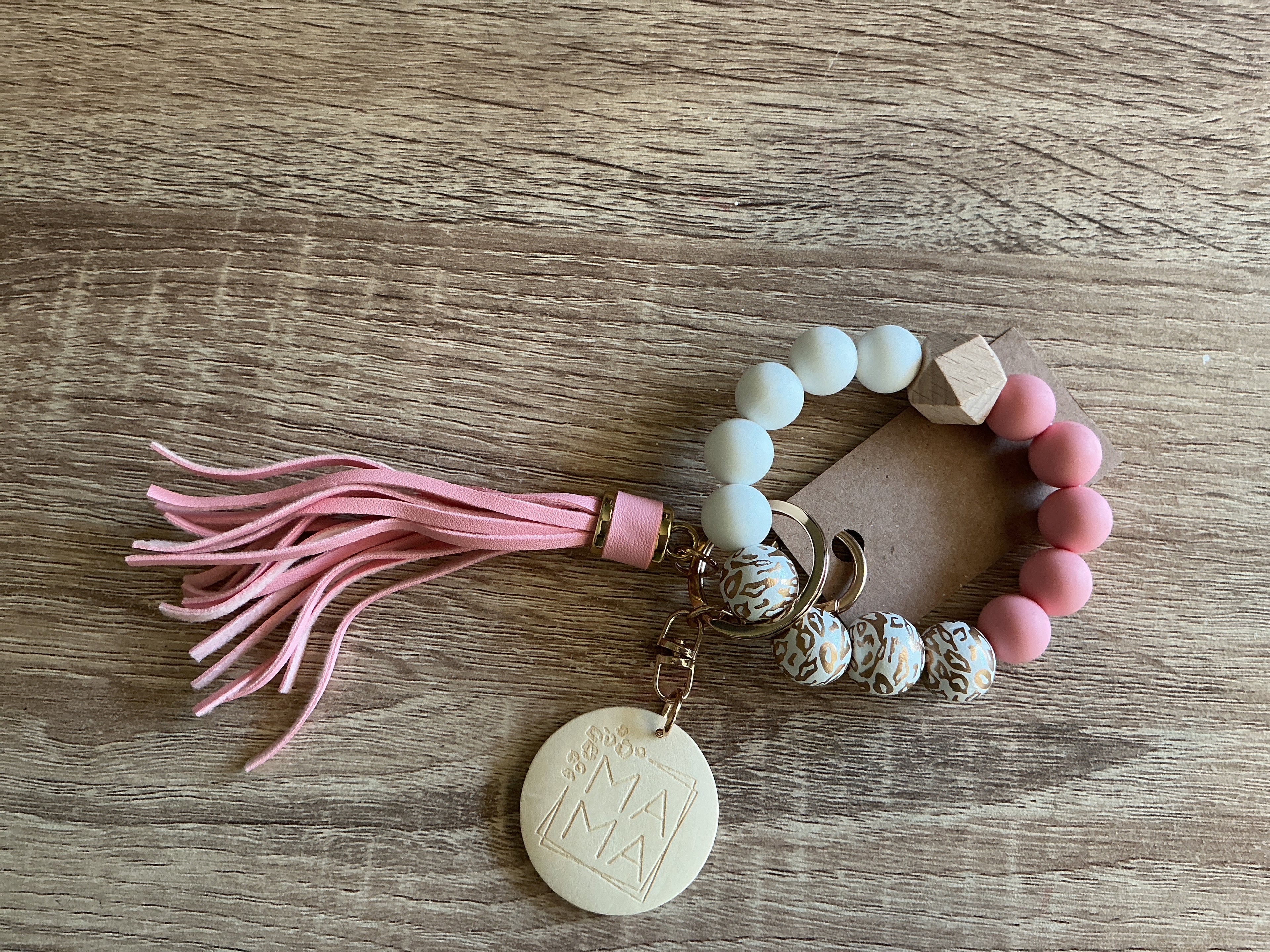 Mama Beaded Keychain