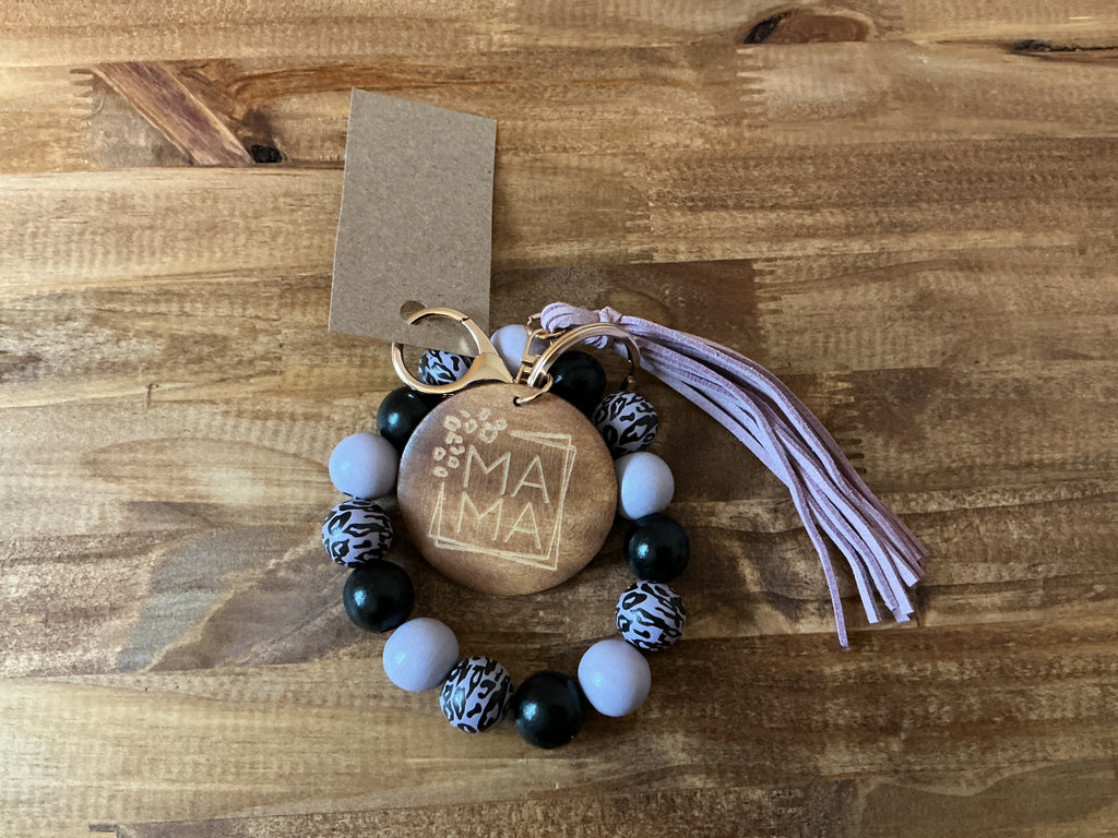 Mama Beaded Keychain