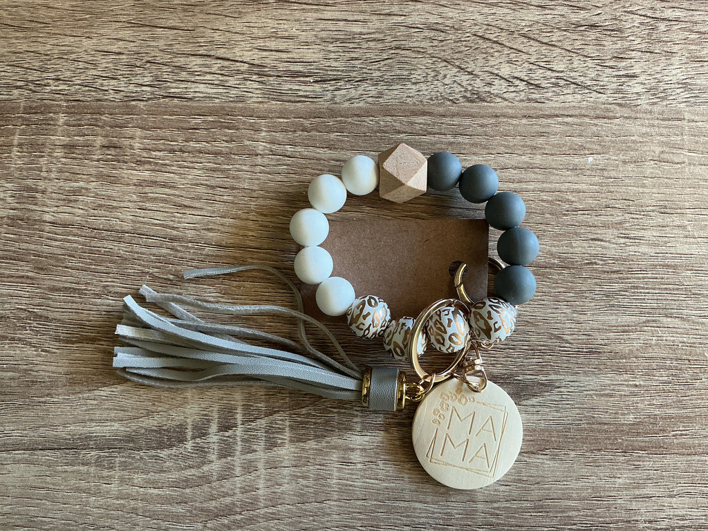 Mama Beaded Keychain