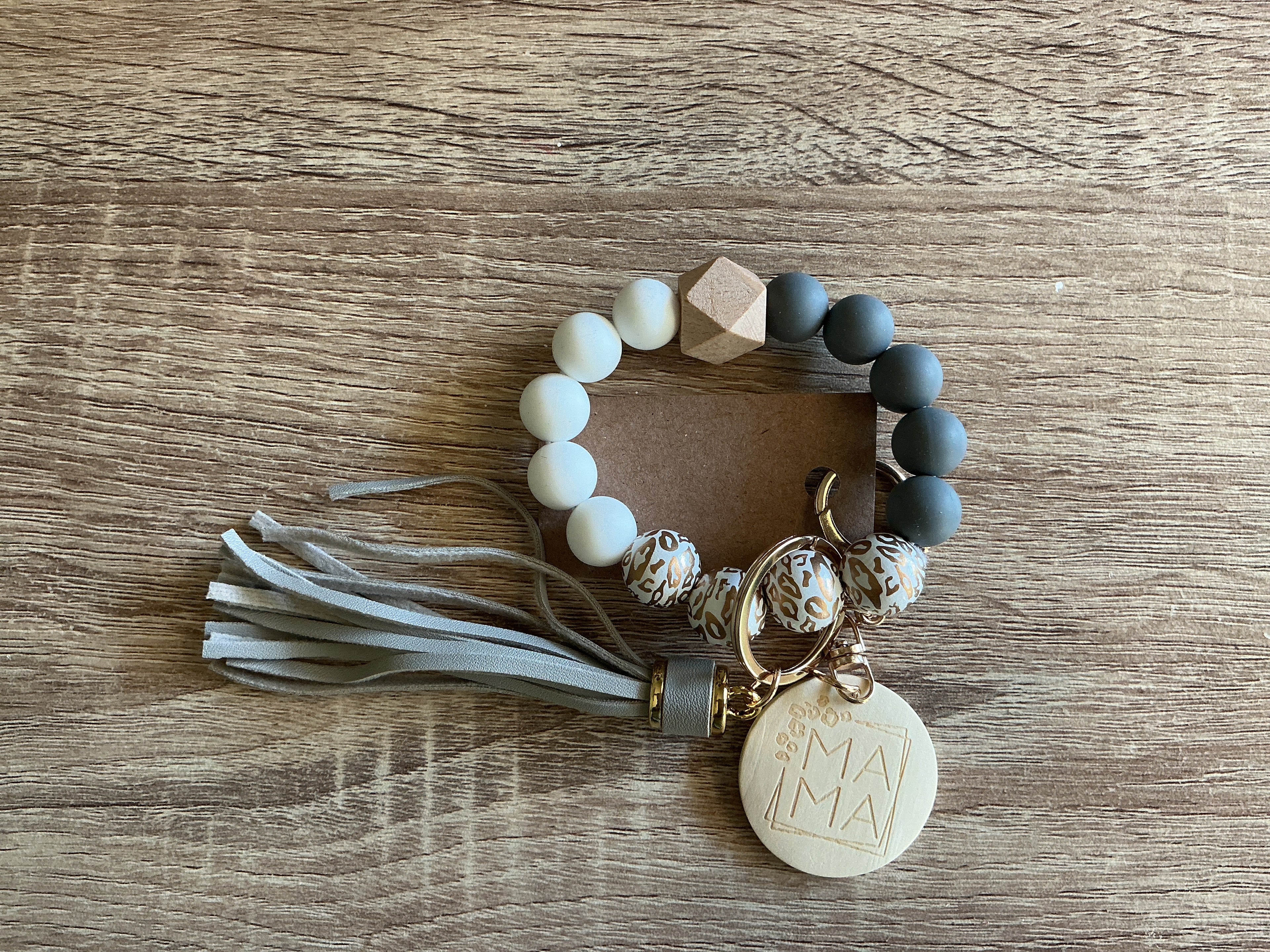 Mama Beaded Keychain