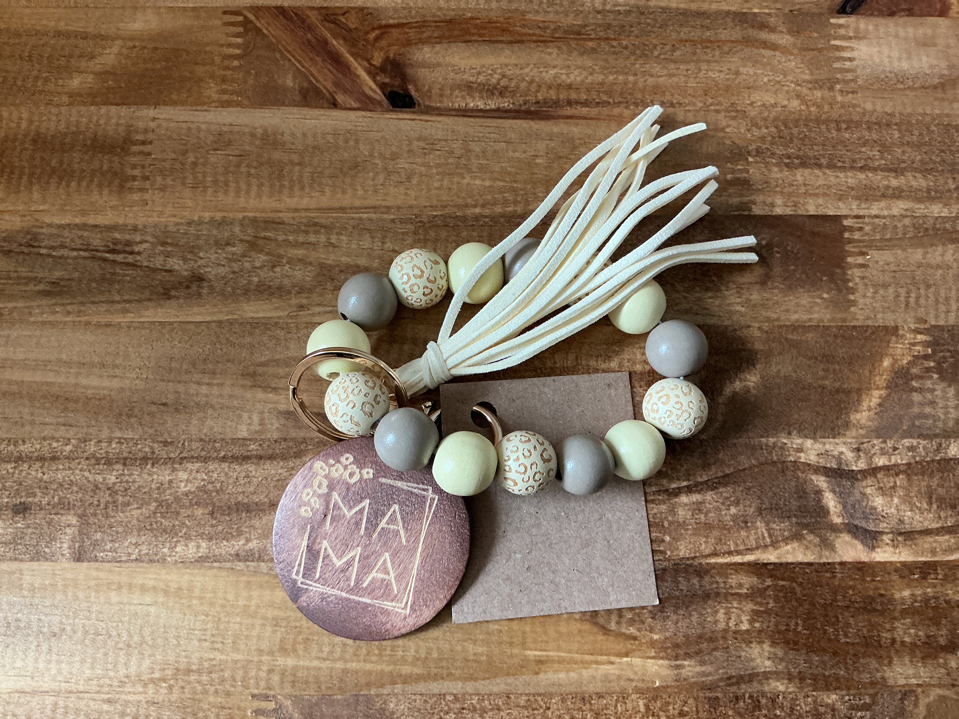 Mama Beaded Keychain
