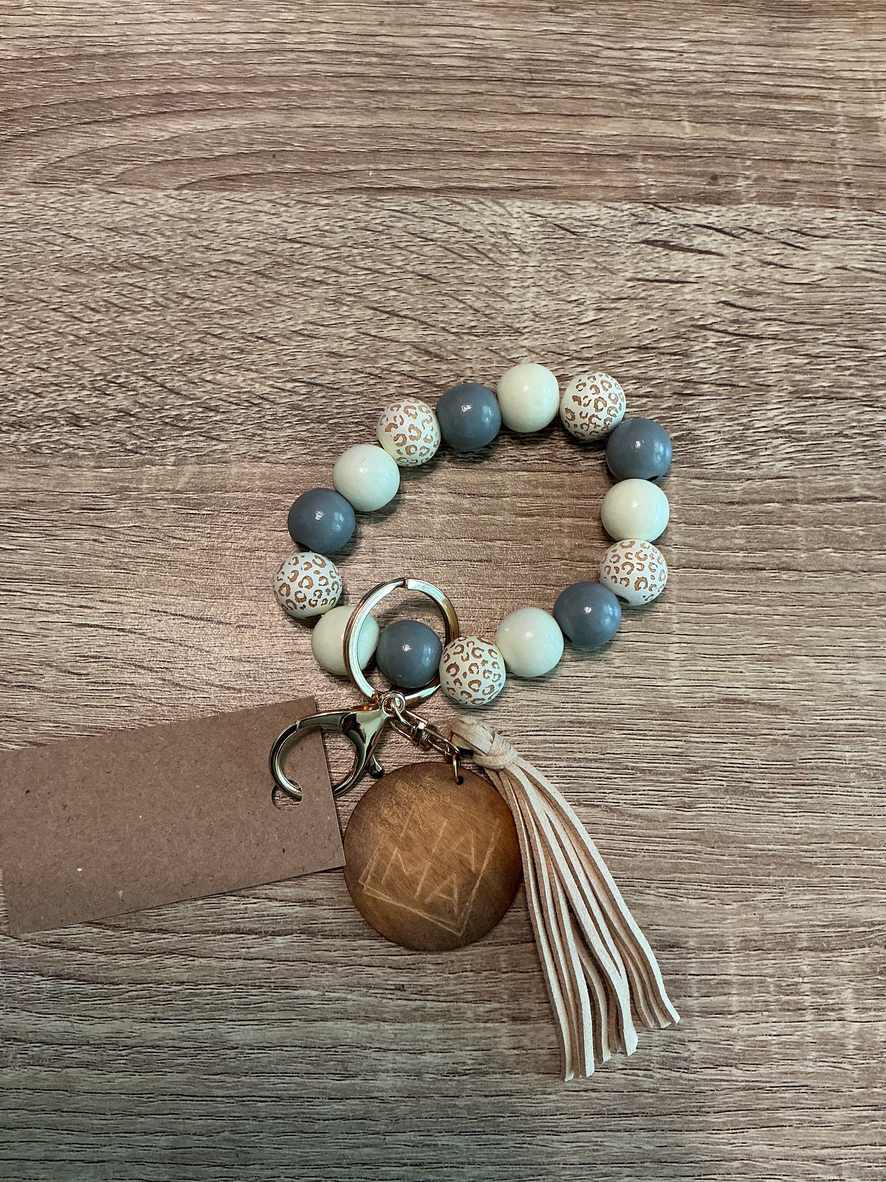 Mama Beaded Keychain