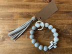 Jesus Cross Beaded Keychain