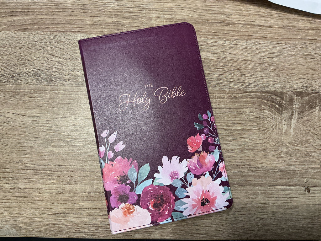 Grape Floral Giant Print KJV Bible