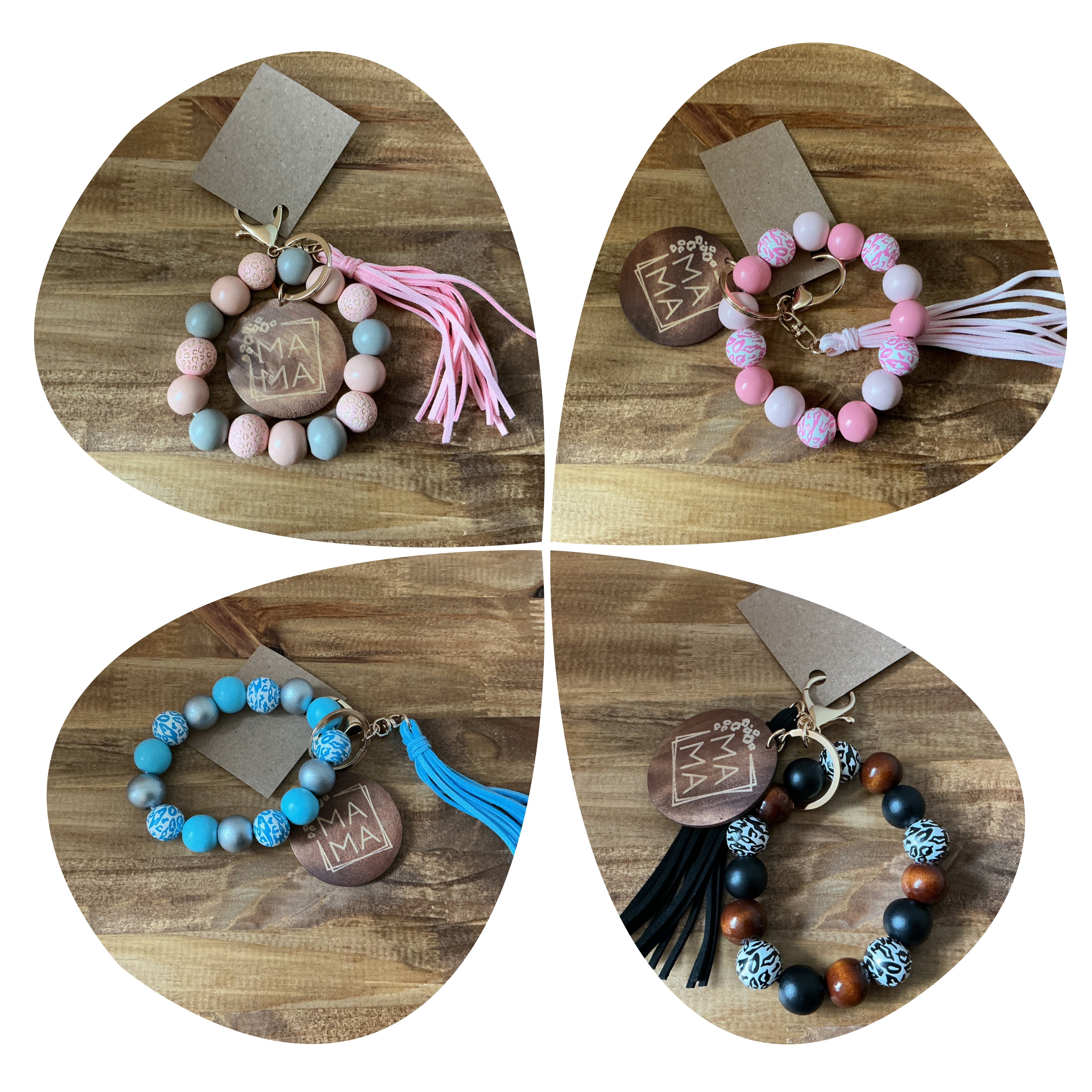 Mama Beaded Keychain
