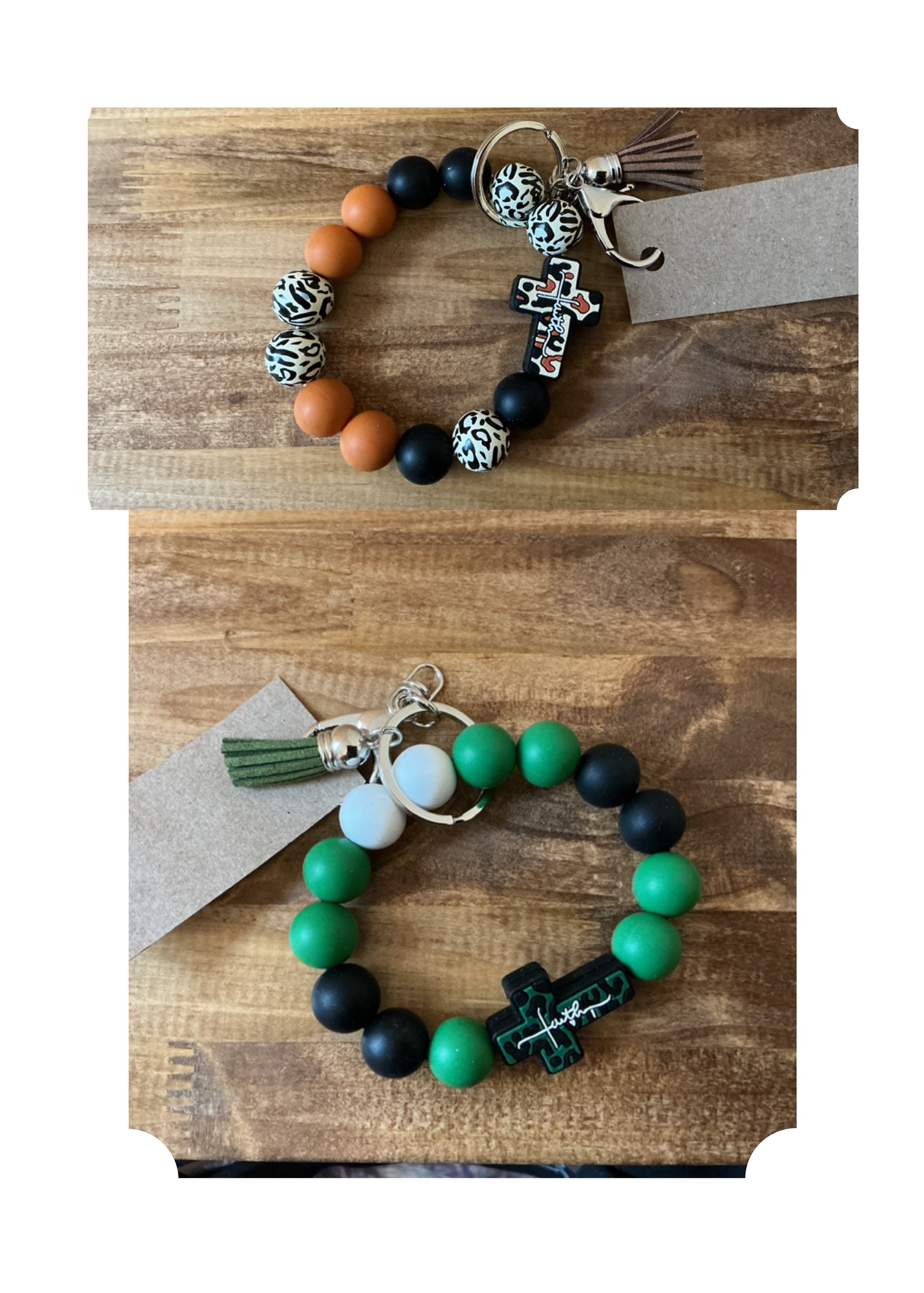 Faith Beaded Keychain