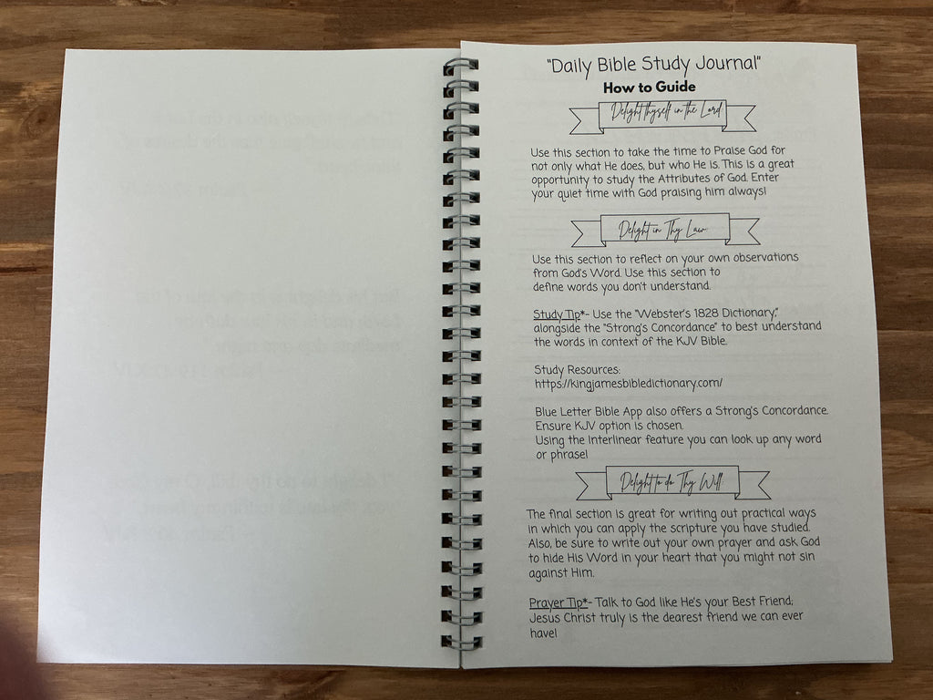 Daily Delight's Bible Study Journal