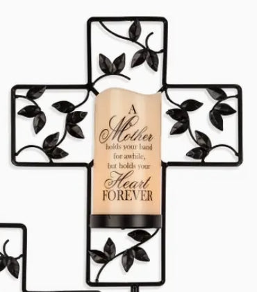 Cross Memorial Timer Candle