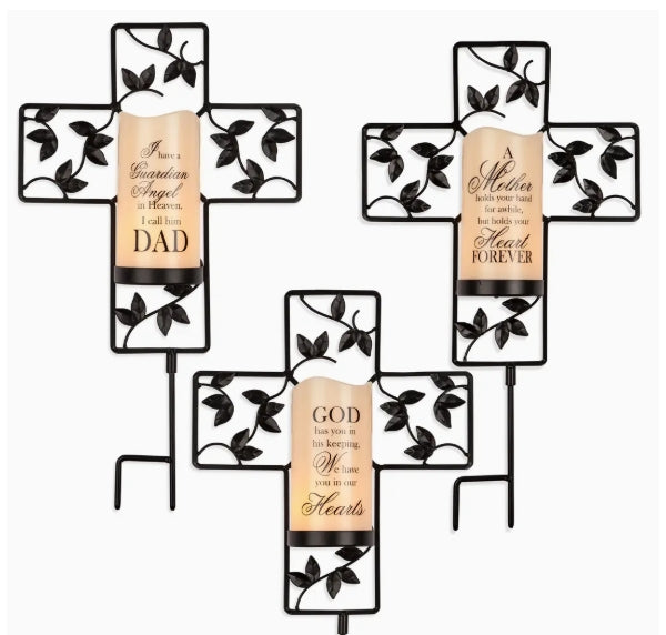 Cross Memorial Timer Candle