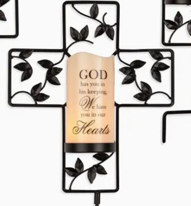 Cross Memorial Timer Candle