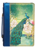 Blue Peacock Bible Cover